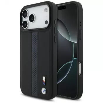 BMW M Perforated Stripe Logo MagSafe-cover til iPhone 17 Pro Max, blå