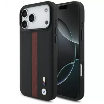 BMW M Perforated Stripe Logo MagSafe-cover til Apple iPhone 17 Pro Max, rød