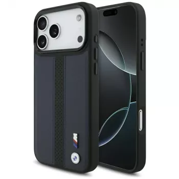 BMW M Perforated Stripe Logo MagSafe-cover til iPhone 17 Pro Max navy