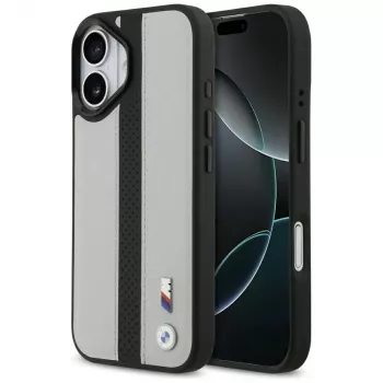BMW M Perforated Stripe Logo MagSafe-cover til Apple iPhone 17, grå