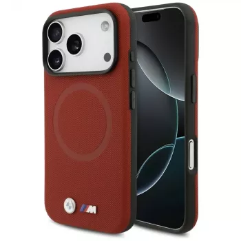 BMW M Series Metal Logo MagSafe-bagcover til Apple iPhone 17 Pro, rød