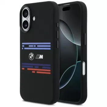 BMW M Silicon Horizontal Line MagSafe-cover til Apple iPhone 17, sort