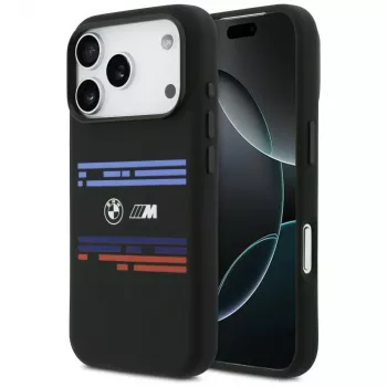 BMW M Silicon Horizontal Line MagSafe-cover til Apple iPhone 17 Pro, sort