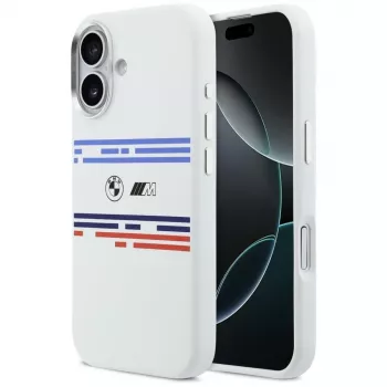 BMW M Silicon Horizontal Line MagSafe-cover til Apple iPhone 17, hvid