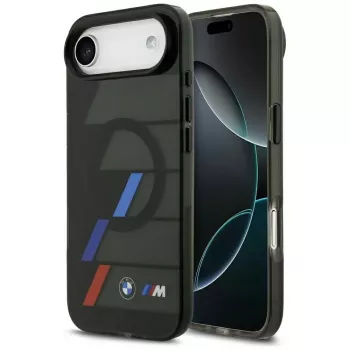 BMW M IML Metalltaster Tricolor Lines MagSafe-cover til Apple iPhone Air, sort