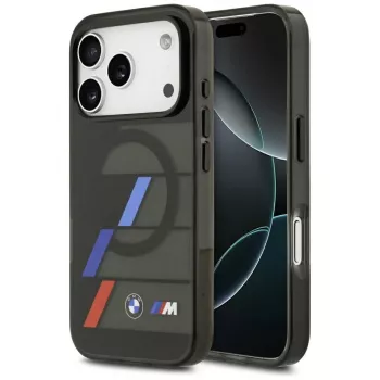 BMW M IML Metal Buttons Tricolor Lines MagSafe-cover til iPhone 17 Pro sort