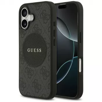 Guess 4G Circle Classic Logo MagSafe-cover til iPhone 17 (sort)