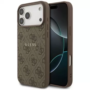 Guess 4G Ring Classic Logo MagSafe Case til iPhone 17 Pro Max (brun)
