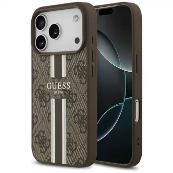 Guess 4G Printed Stripes MagSafe Case til Apple iPhone 17 Pro - brun