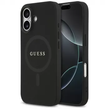 Guess Saffiano Classic Logo MagSafe Case til iPhone 17 - sort