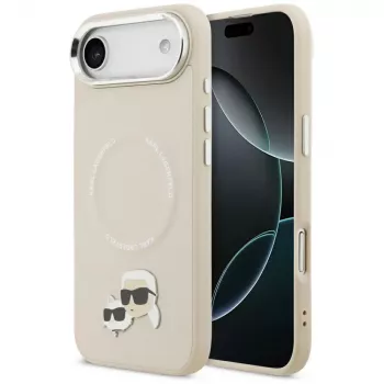 KARL LAGERFELD Karl & Choupette Pins MagSafe Case til Apple iPhone Air - beige