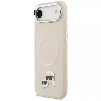 KARL LAGERFELD Karl & Choupette Pins MagSafe Case til Apple iPhone Air - beige