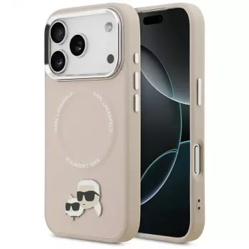 Karl Lagerfeld Karl & Choupette Pins MagSafe Case til iPhone 17 Pro - pink