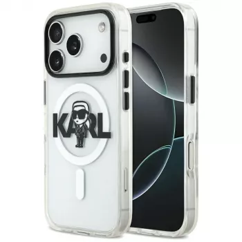 KARL LAGERFELD IML Karl Sketch Logo MagSafe Case til iPhone 17 Pro - transparent