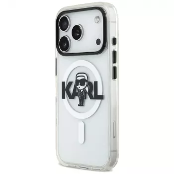 KARL LAGERFELD IML Karl Sketch Logo MagSafe Case til iPhone 17 Pro - transparent