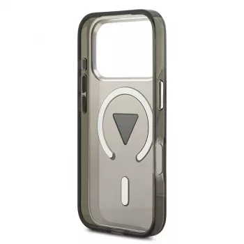 Guess IML Gradient Triangle Logo MagSafe Case til iPhone 17 Pro sort