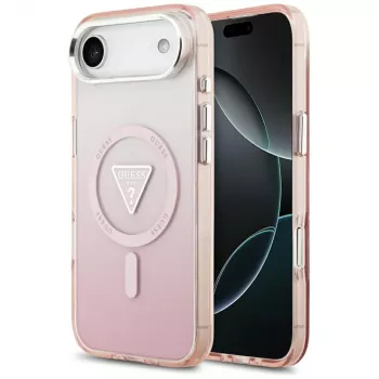 Guess IML Gradient Triangle Logo MagSafe Case til iPhone Air pink