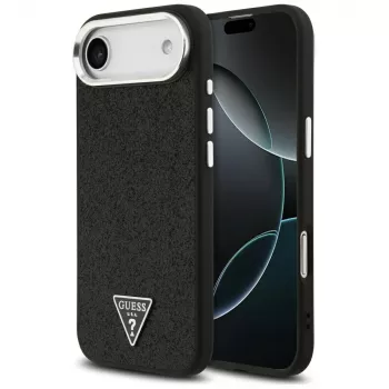 Guess Glitter Triangle Logo MagSafe Case til iPhone Air sort