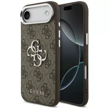 Guess GUHCP17MP4G4SMCW 4G Big 4G Classic Logo cover til iPhone Air – brun/sølv