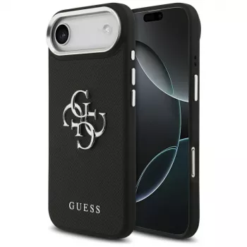 Guess Grained Big 4G Classic Logo cover til iPhone Air – sort