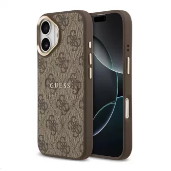 Guess 4G PU Classic Logo MagSafe Case til Apple iPhone 13 Pro Max brun