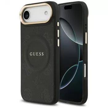Guess Peony Hot Stamp MagSafe cover til iPhone Air, sort