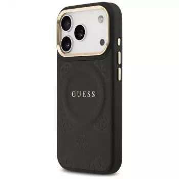 Guess Peony Hot Stamp MagSafe cover til Apple iPhone 17 Pro, sort