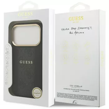 Guess 4G Stripe MagSafe Case til iPhone 17 Pro Max sort
