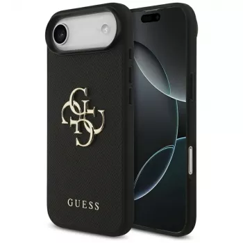 Guess Grained Big 4G & Classic Logo-cover til iPhone Air, sort