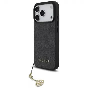 Guess 4G Charms Collection MagSafe-cover til Apple iPhone 17 Pro, sort