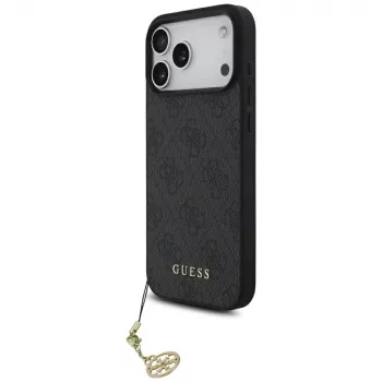 Guess 4G Charms Collection MagSafe-cover til iPhone 17 Pro Max sort