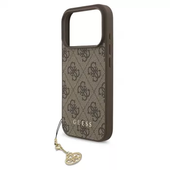 Guess 4G Charms Collection MagSafe-cover til iPhone 17 Pro (brun)