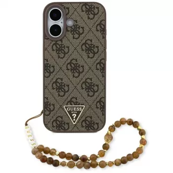 Guess 4G Strap Triangle Logo MagSafe-case til iPhone 17, brun