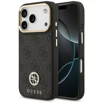 Guess 4G Strass Logo MagSafe-cover til iPhone 17 Pro (sort)