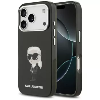 Karl Lagerfeld IML Aquarelle Karl & Logo MagSafe-cover til iPhone 17 Pro (sort)
