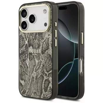 Guess Python Pattern MagSafe-cover til iPhone 17 Pro brun