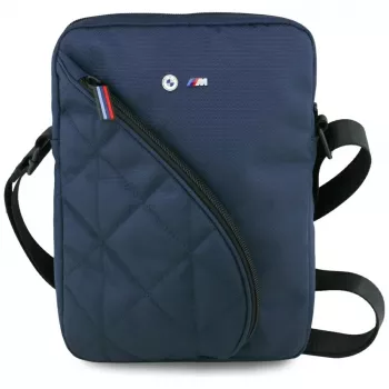 BMW Nylon Skuldertaske med lommer og metallogo, 10
