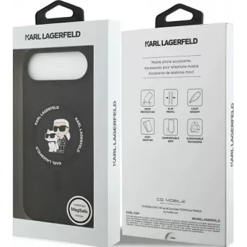 KARL LAGERFELD Silikone Karl & Choupette Ring MagSafe-cover til Apple iPhone Air - sort