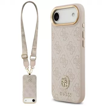 Guess 4G Strass Logo & Big Strap Metal Buttons MagSafe-cover til iPhone Air - pink