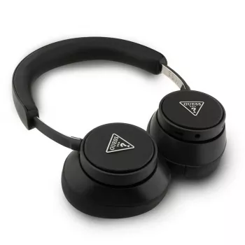 Guess Bluetooth Over-Ear-hovedtelefoner ENC Saffiano Triangle Logo sort