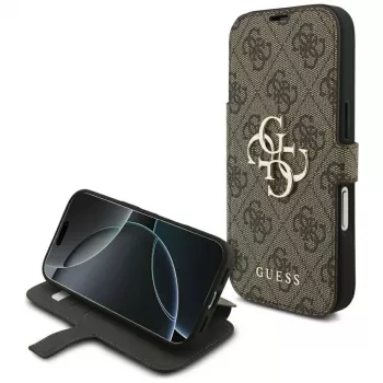 Guess Book 4G Metal Logo-cover til Apple iPhone 17 Pro, brun