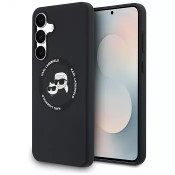 Karl Lagerfeld Silikone Karl & Choupette Heads MagSafe-cover til Samsung Galaxy S25 FE sort