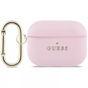 Guess Grained Classic Logo Protective Case til Apple AirPods Pro 3. generation, pink