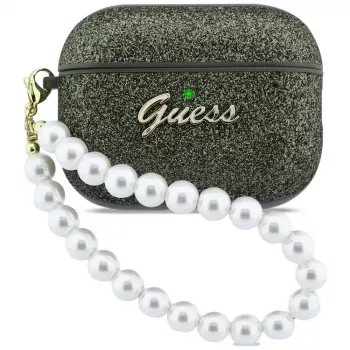 Guess Glitter Pearl Strap Case til AirPods Pro 3, khaki