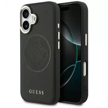 Guess Perforated 4G MagSafe-cover til iPhone 17, sort