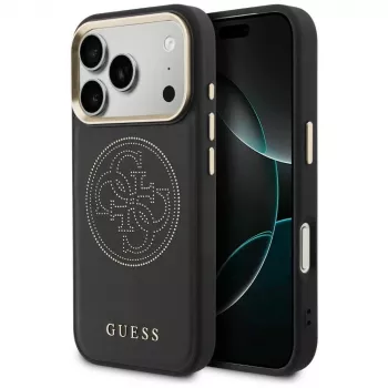 Guess Perforated 4G MagSafe Case til iPhone 17 Pro, sort
