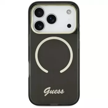 Guess IML Script Metal MagSafe Case til Apple iPhone 17, sort