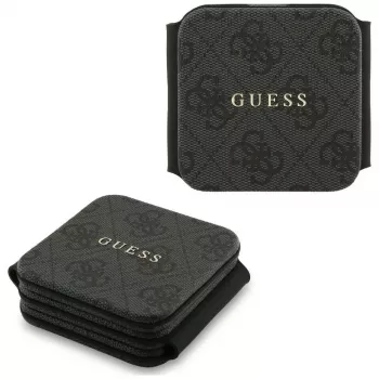 Guess 4G Wireless Charger - MagSafe 3-i-1 Induktiv Ladestation til iPhone, AirPods og Apple Watch 15W (sort)