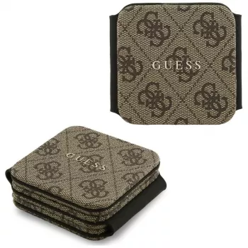 Guess 4G Wireless Charger - 3-i-1 MagSafe Ladestation til iPhone, AirPods og Apple Watch 15W (brun)