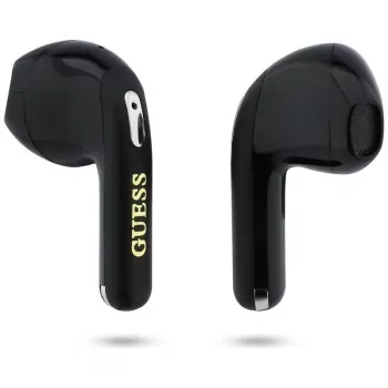 Guess Gold Line Triangle TWS Bluetooth-høretelefoner med opladningsetui (sort)